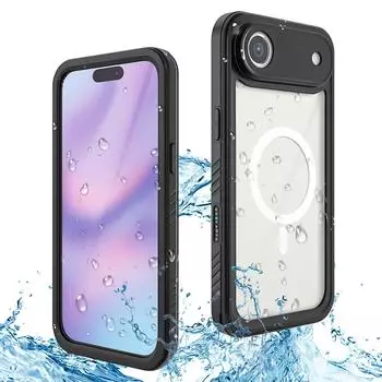 Wigento Für Apple iPhone 17 Air MagSafe Grad Full Wasserdichte Schutz Tasche Schwarz