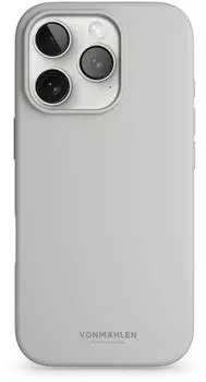 Vonmählen Soft Silicone Case - Schutzhülle aus Silikon MagSafe kompatibel iPhone 16 Pro Max Light Gray Handyhülle