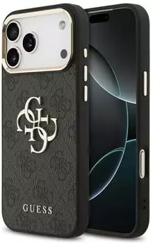 Guess 4G Metal Logo Back Cover iPhone 17 Pro Max Black