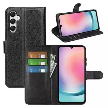 Betterfon Handyhülle für Samsung Galaxy A25 5G Klapphülle PU-Leder Schwarz