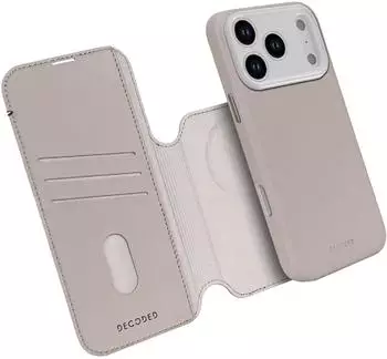 Decoded 2-in-1 Leather Case iPhone 17 Pro Max Beige