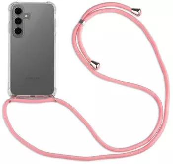 Betterfon Handykette für Samsung Galaxy S25 FE Handyhülle mit Band Case Hülle mit Kordel Hand Rosa