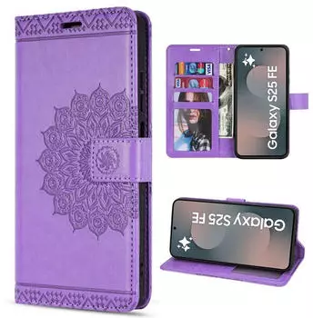 Betterfon Handy Tasche für Samsung Galaxy S25 FE Hülle Handyhülle Klapphülle Wallet Case in Lila