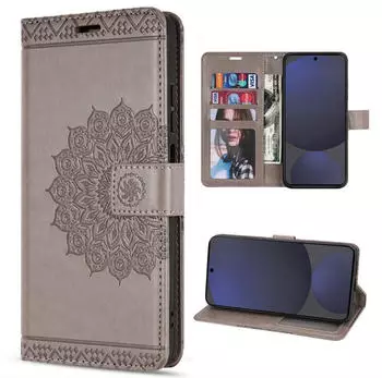 Betterfon Handy Tasche für Samsung Galaxy S24 FE Hülle Handyhülle Klapphülle Wallet Case in Grau