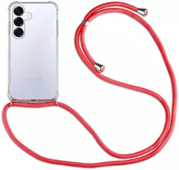 Betterfon Handykette für Samsung S25 Handyhülle mit Band Hülle Galaxy S25 in Rot