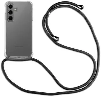 Betterfon Handykette für Samsung Galaxy S25 FE Handyhülle mit Band Case Hülle mit Kordel Hand Schwarz