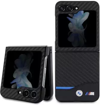 CG Mobile BMW Leather Case Samsung Galaxy Z Flip5 Black