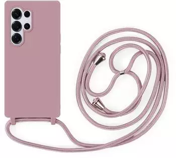 Betterfon Handykette für Samsung Galaxy S25 Ultra Hanyhülle mit Band Hülle mit Kodel Smartphone Halskette in Rosa