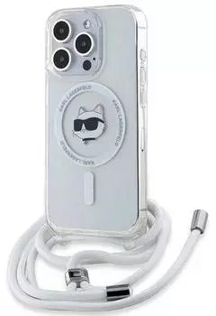 Karl Lagerfeld IML Choupette Head&Cord MagSafe Hülle iPhone 15 Pro Max - transparent