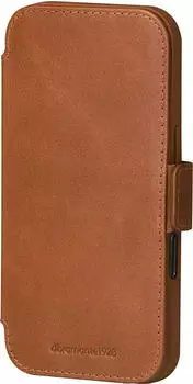 19twenty8 Copenhagen Flip Hülle für Mobiltelefon genarbtes Leder Hellbraun für Apple iPhone 17 Pro