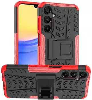 Betterfon Outdoor Hülle für Samsung Galaxy A16 Handyhülle Handy Tasche Bumper TPU Silikon in Rot
