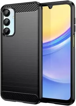 Betterfon Carbon Hülle für Samsung Galaxy A16 Handyhülle Back Cover Handy Tasche Bumper