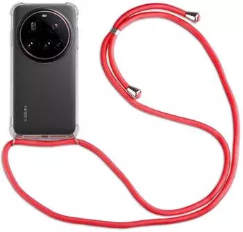 Betterfon Handykett für Xiaomi 15 Ultra Hülle mit Kordel Handyhülle mit Band in Rot