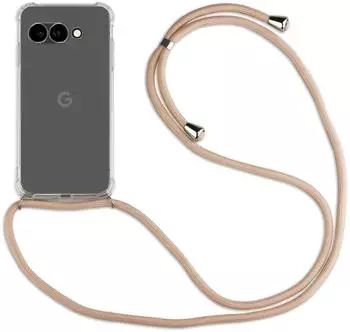 Betterfon Handykette für Google Pixel 9A Serie Handyhülle mit Band Hülle Kordel Bumper in Beige / Braun