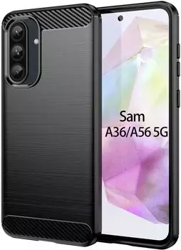 Betterfon Carbon Hülle für Samsung Galaxy A36 / A56 Handyhülle Back Cover Handy Tasche Bumper