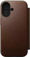Nomad Modern Leather Folio Schutzh&uuml;lle f&uuml;r iPhone 17 Braun 6.3 Folio