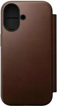 Nomad Goods Modern Leather Book Case iPhone 17 Brown