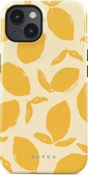Burga Hülle für iPhone 13 Tough Stoßfest Modell Lemon Tart Gelb