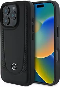 BMW Mercedes Apple iPhone 16 Pro Urban Schutzhülle Case Etui Schwarz