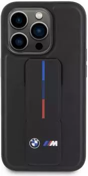 BMW Grip Hot Stamp Hülle iPhone 15 Pro Schwarz