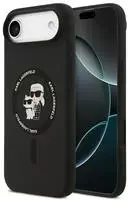 Karl Lagerfeld Silikon Karl&Choupette Ring MagSafe H&uuml;lle iPhone 17 Air - Schwarz