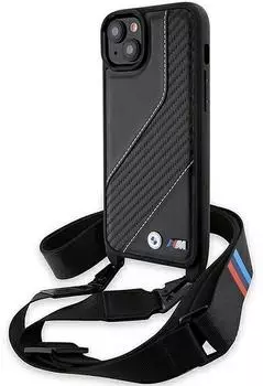 BMW M Edition Carbon Stripe & Strap Hülle iPhone 15 / 14 13 Schwarz