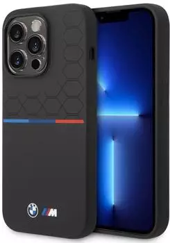 BMW Silikon Musterhülle iPhone 15 Pro Schwarz