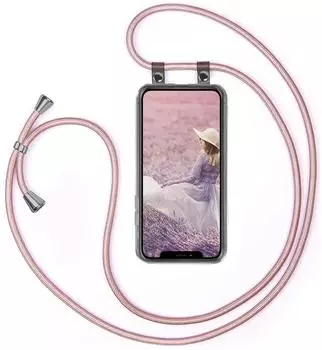 moex UMHÄNGEHÜLLE + KORDEL für iPhone 11 Pro Max Farbe Rose Gold