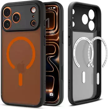 Spigen Ultra Hybrid Mag Case iPhone 17 Pro Max Frost Black Orange