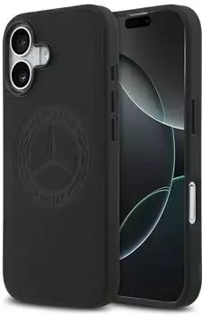 CG Mobile Hülle iPhone 17 Mercedes Echtleder schwarz Vintage Logo MagSafe