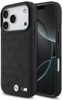 CG Mobile Case BMW MagSafe iPhone 17 Pro Kunstleder schwarz M Logo Metall
