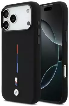 CG Mobile Hülle Case iPhone 17 Pro Max BMW MagSafe Silikon schwarz Tricolor Logo Metall