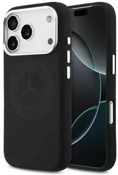 CG Mobile Hülle iPhone 17 Pro Mercedes Silikon schwarz Vintage Logo MagSafe
