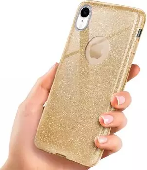 ONEFLOW GLITTER-Case für iPhone Xr Shine - Gold