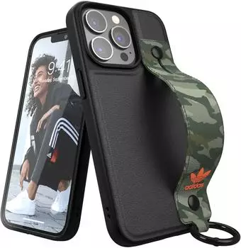 Adidas OR Hand Strap Case for iPhone 13 Pro / iPhone 13 Black & Green