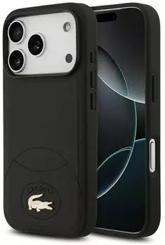 Lacoste H&uuml;lle Bliss MagSafe Apple iPhone 17 Pro Schwarz