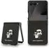 Karl Lagerfeld Hülle Saffiano Karl Choupette Pin Samsung Galaxy Z Flip7 Schwarz