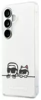 H&uuml;lle Karl Lagerfeld Galaxy S26 wei&szlig; MagSafe Katze Karl Seiten transparent