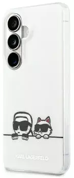 Karl Lagerfeld H&uuml;lle IML K&C Peekaboo Logo MagSafe Samsung Galaxy S26 Weiss Transparent