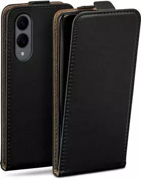 moex Flip Case Samsung Galaxy S25 Edge Klapph&uuml;lle Leder Optik
