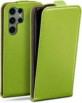 moex Flip Case Samsung Galaxy S23 Ultra Klapph&uuml;lle Leder Optik