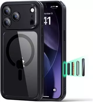 ESR Hülle Classic Hybrid Magnetic Case Camera Control für Apple iPhone 17 Pro Transparent Schwarz