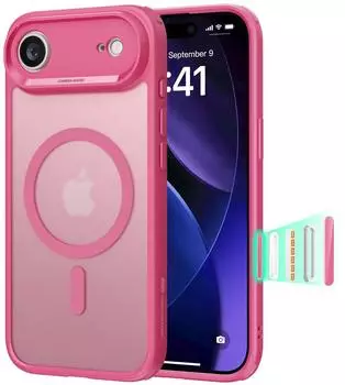 ESR Hülle Classic Hybrid Magnetic Case Camera Control für Apple iPhone 17 Air Pink Transparent