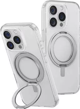Uniq Hülle Swivix 360 Rotating Kickstand Apple iPhone 16 Pro Transparent
