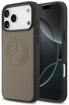 Mercedes-Benz H&uuml;lle Leather Vintage Logo MagSafe Apple iPhone 17 Pro Max Beige