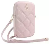 CG MOBILE Guess Handytasche GUWBZPSQSSGP Rosa Zip Quilted 4G