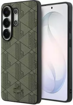 Lacoste Hülle PVC Monogram The Blend MagSafe Samsung Galaxy S26 Ultra Khaki