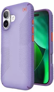 Speck Presidio Lux Grip MagSafe iPhone 17 Case Purple Fade/Magic Purple/New Poppy