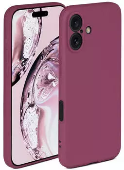 ONEFLOW H&uuml;lle iPhone 16 Silikonh&uuml;lle Kameraschutz Displayschutz Pflaume