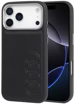 Audi Kunstleder MagSafe H&uuml;lle Apple iPhone 17 Pro Max Schwarz